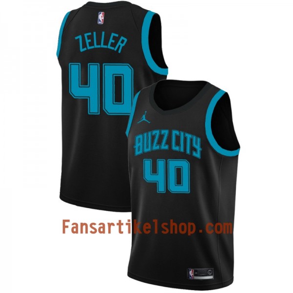 Charlotte Hornets Trikot Cody Zeller 40 2018-19 Jordan Brand City Edition Schwarz Swingman - Herren Charlotte Hornets Trikot Cody Zeller 40 2018-19 Jordan Brand City Edition Schwarz Swingman - Herren